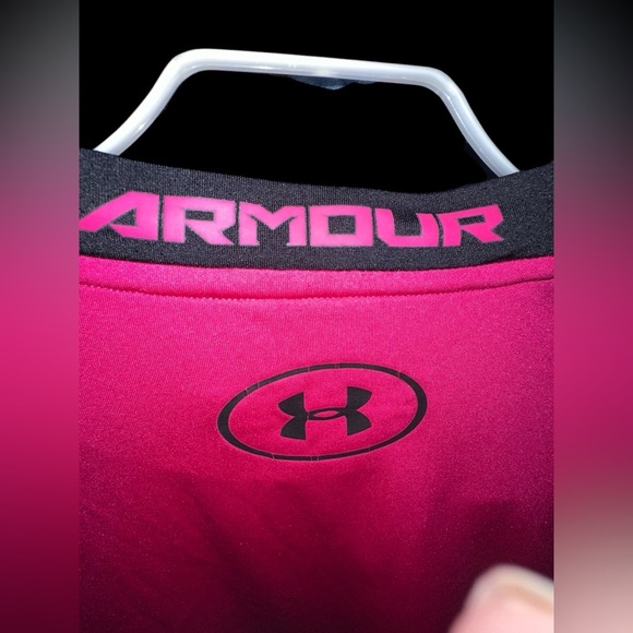 Under Armour Men's Pink and Black Compression Shirt size XXL - Picture 5 of 5
